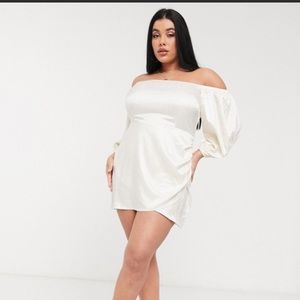ASOS plus off the shoulder dress